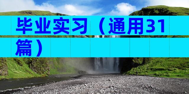 毕业实习（通用31篇）
