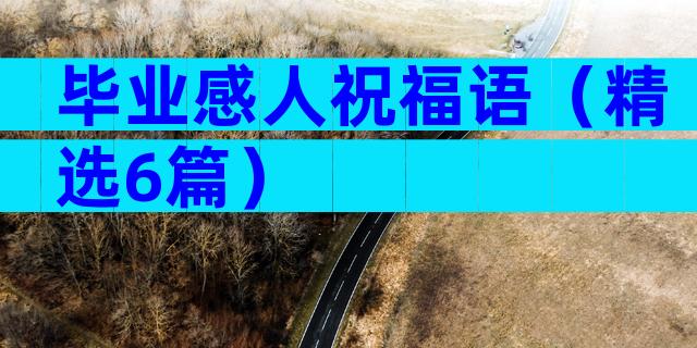 毕业感人祝福语（精选6篇）