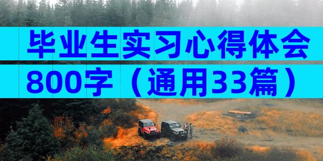 毕业生实习心得体会800字（通用33篇）