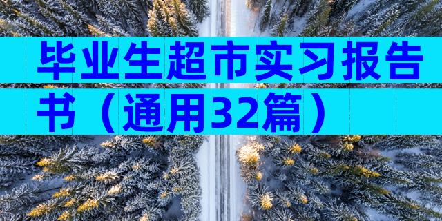 毕业生超市实习报告书（通用32篇）