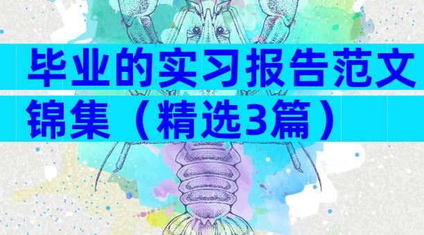 毕业的实习报告范文锦集（精选3篇）