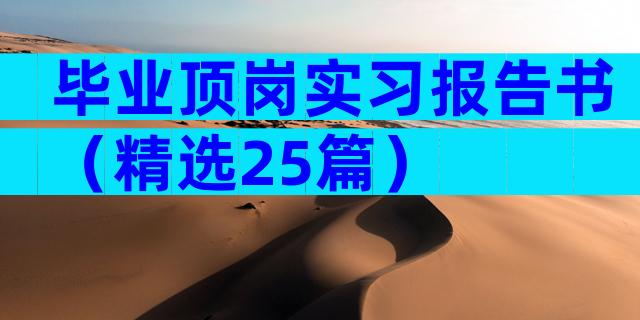 毕业顶岗实习报告书（精选25篇）