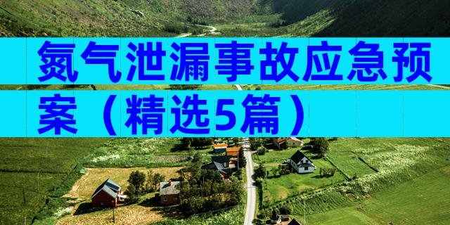 氮气泄漏事故应急预案（精选5篇）