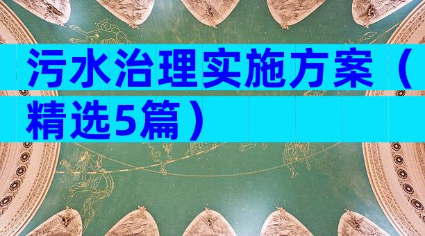 污水治理实施方案（精选5篇）