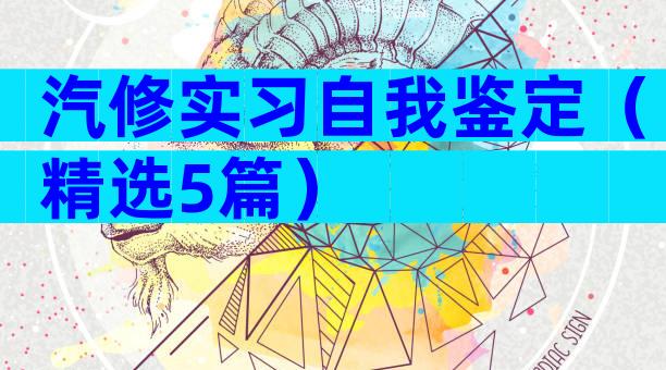 汽修实习自我鉴定（精选5篇）