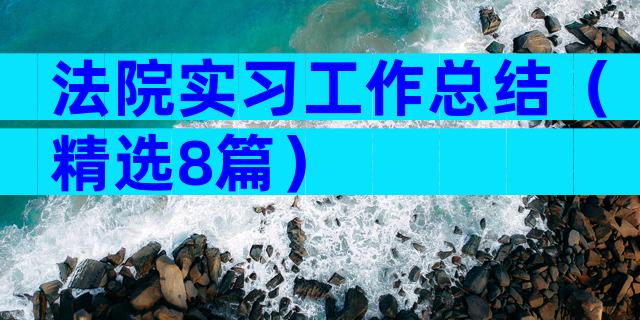 法院实习工作总结（精选8篇）