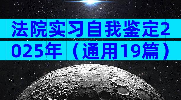 法院实习自我鉴定2025年（通用19篇）