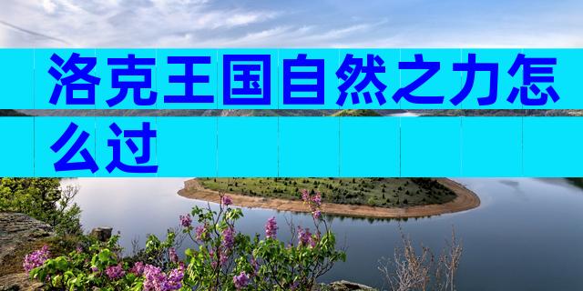 洛克王国自然之力怎么过