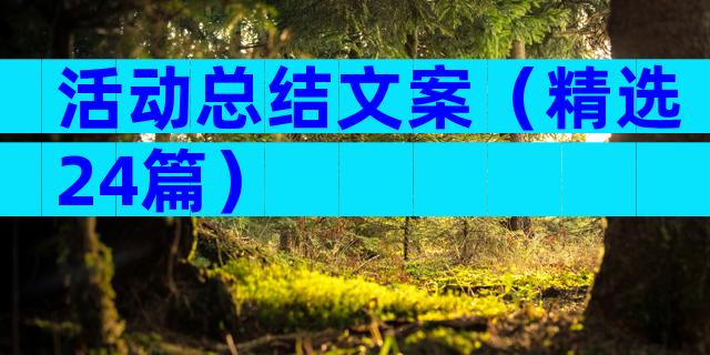 活动总结文案（精选24篇）