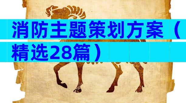 消防主题策划方案（精选28篇）
