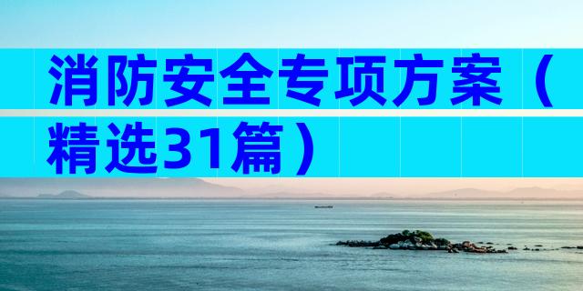 消防安全专项方案（精选31篇）