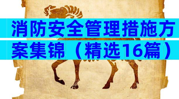 消防安全管理措施方案集锦（精选16篇）