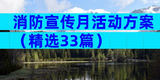 消防宣传月活动方案（精选33篇）