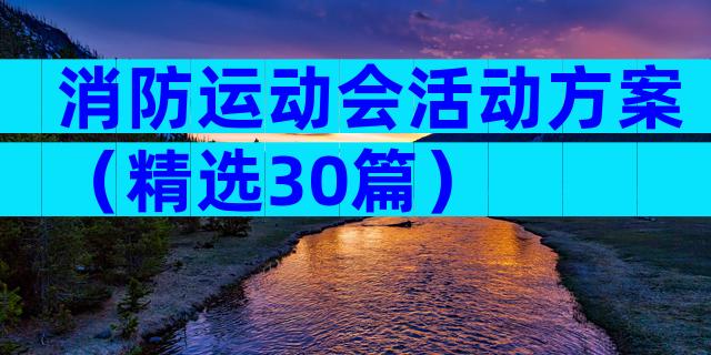 消防运动会活动方案（精选30篇）