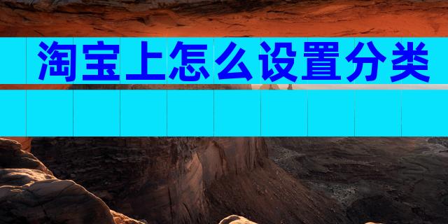 淘宝上怎么设置分类
