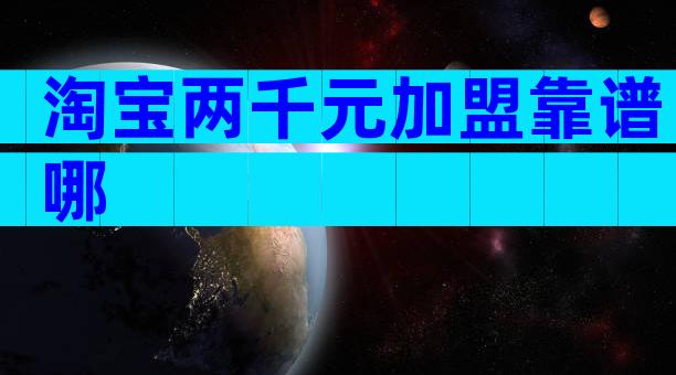 淘宝两千元加盟靠谱哪