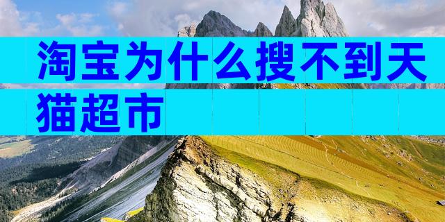 淘宝为什么搜不到天猫超市
