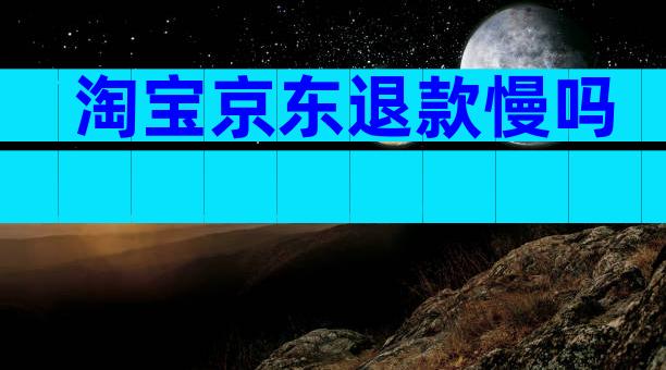淘宝京东退款慢吗