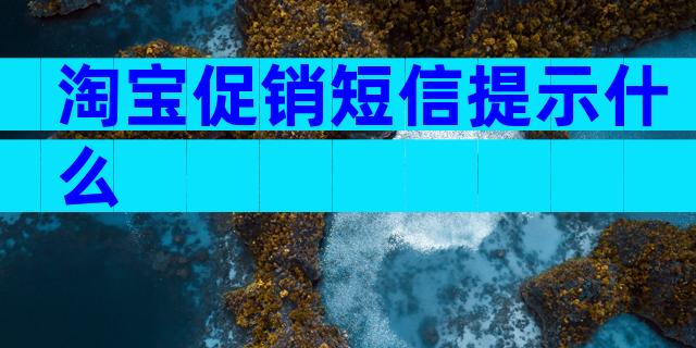 淘宝促销短信提示什么