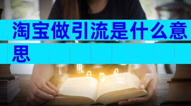 淘宝做引流是什么意思