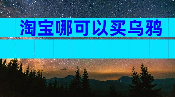 淘宝哪可以买乌鸦