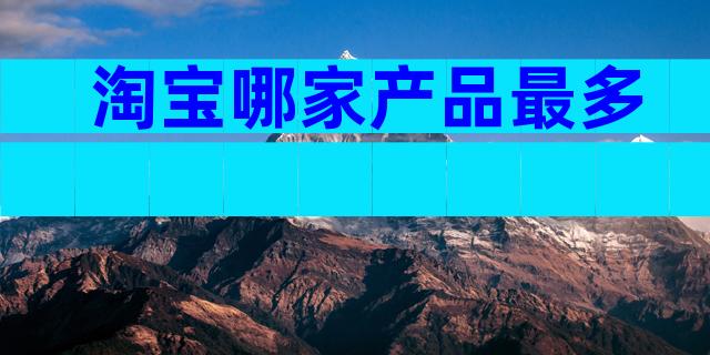 淘宝哪家产品最多