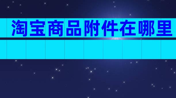 淘宝商品附件在哪里