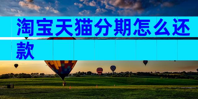 淘宝天猫分期怎么还款