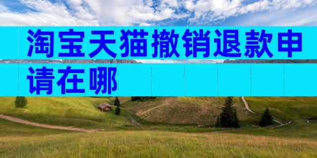 淘宝天猫撤销退款申请在哪