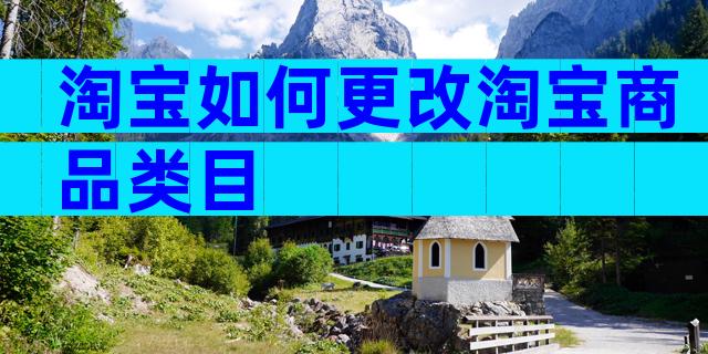 淘宝如何更改淘宝商品类目