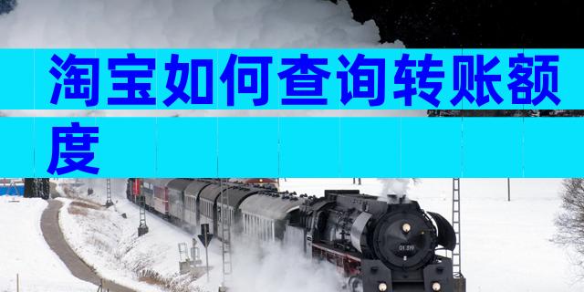 淘宝如何查询转账额度