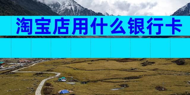 淘宝店用什么银行卡