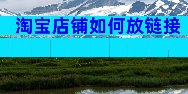淘宝店铺如何放链接