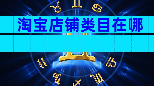 淘宝店铺类目在哪