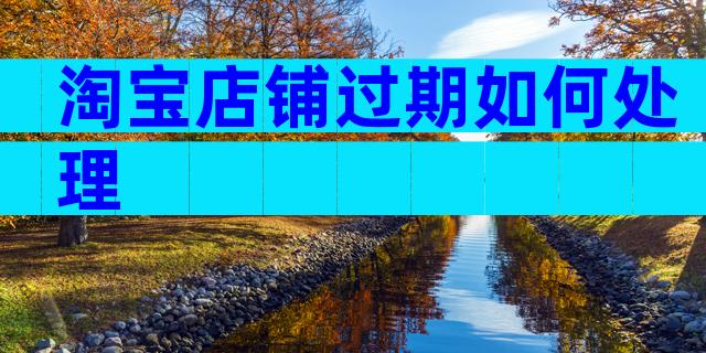 淘宝店铺过期如何处理