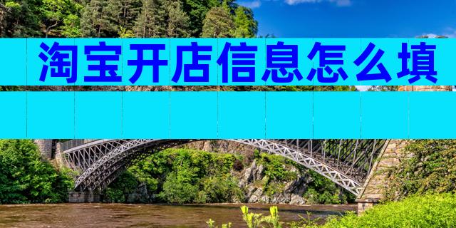 淘宝开店信息怎么填