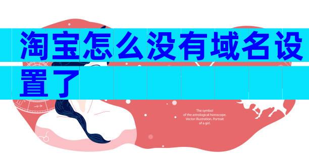 淘宝怎么没有域名设置了