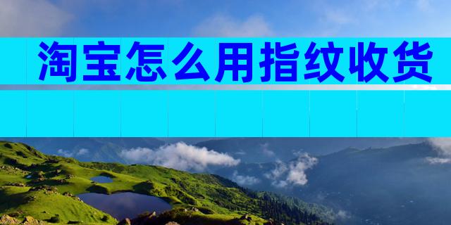 淘宝怎么用指纹收货