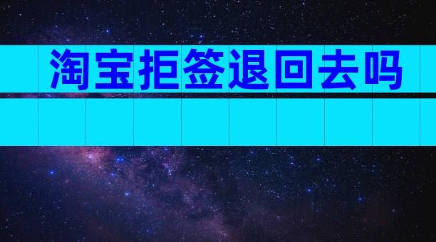 淘宝拒签退回去吗