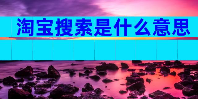 淘宝搜索是什么意思