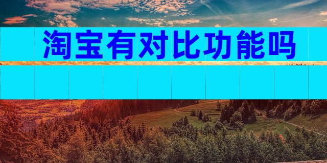 淘宝有对比功能吗