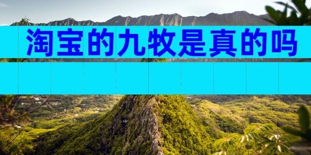 淘宝的九牧是真的吗