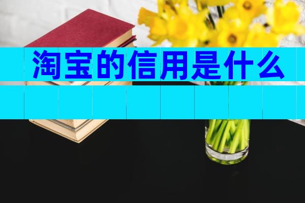 淘宝的信用是什么