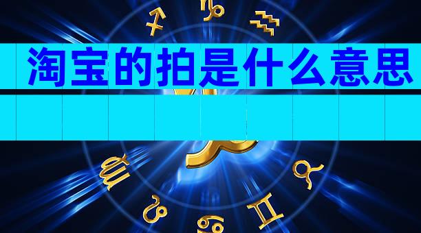 淘宝的拍是什么意思