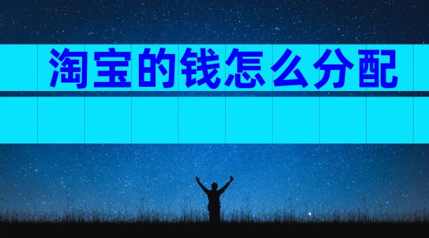 淘宝的钱怎么分配