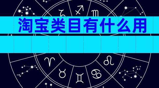 淘宝类目有什么用