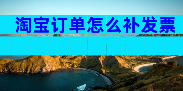 淘宝订单怎么补发票
