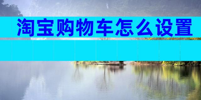 淘宝购物车怎么设置