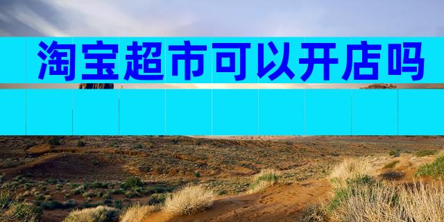 淘宝超市可以开店吗