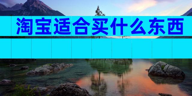 淘宝适合买什么东西